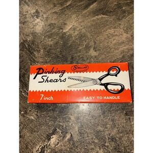 Rare VINTAGE STELLAR 7" PINKING SHEARS ORIGINAL BOX KS-5 1950's